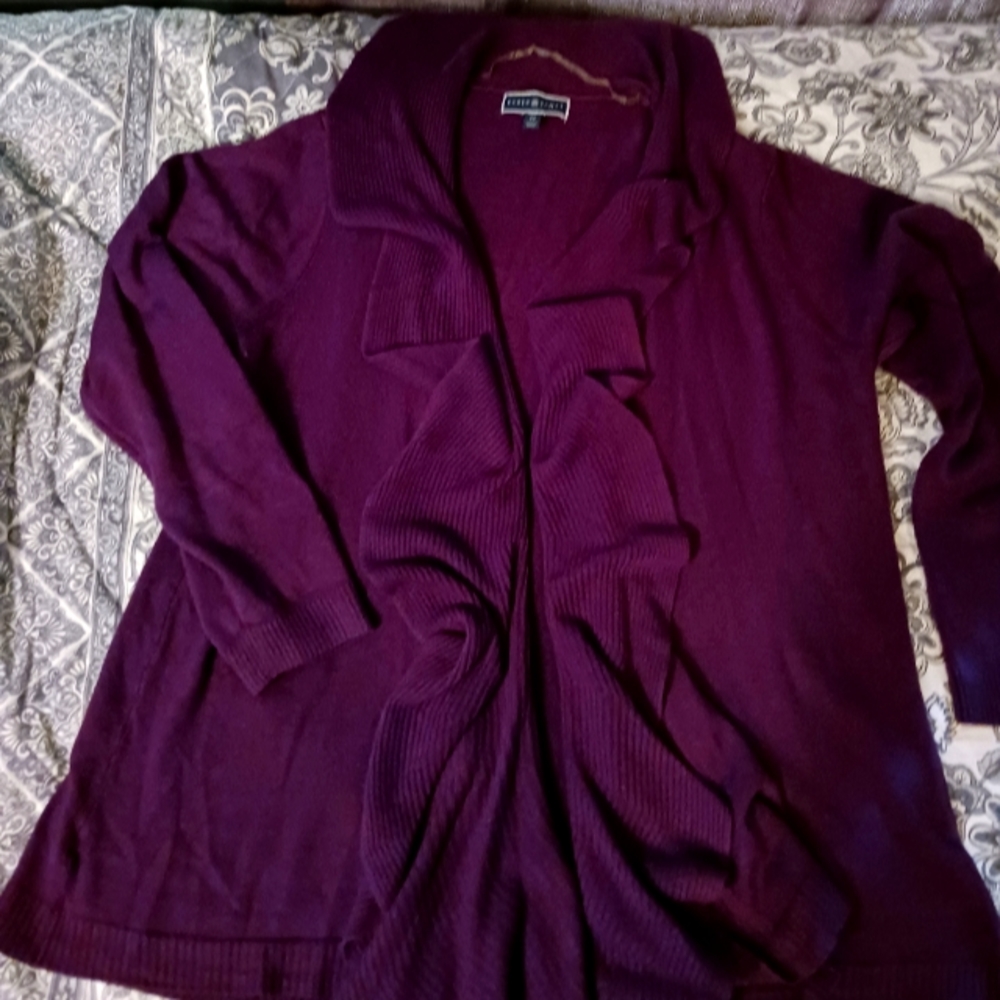 Purple 2x Karen Scott cardigan